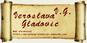 Veroslava Gladović vizit kartica